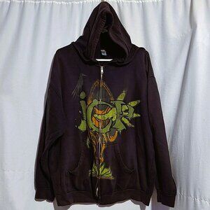 ICP Hoodie Mens XL Full Zip Insane Clown Posse Wraith Glow In Dark Logos Rare